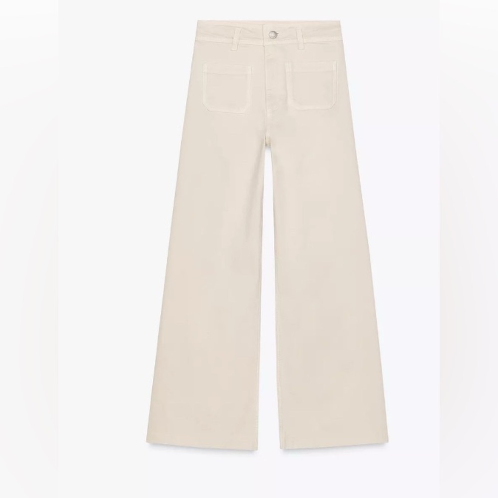 W COLLECTION HIGH WAIST WIDE LEG JEANS Size 14